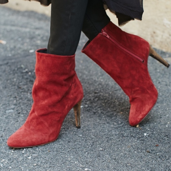 free people red booties